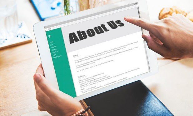 1- إنشاء صفحة (من نحن أو نبذة عنا) about us